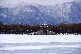 Summer Palace Snow Scenery in Beijing