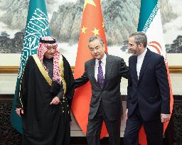 CHINA-BEIJING-WANG YI-SAUDI ARABIA-IRAN-DELEGATIONS-MEETING (CN)