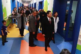 Martí Batres Tours Facilities Of  Children's Rehabilitation And Inclusion Teleton