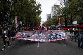 Demonstration Of Teachers For The 44th Anniversary Of  The Labor Union