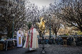 Notre-Dame Rooster Blessing Ceremony - Paris