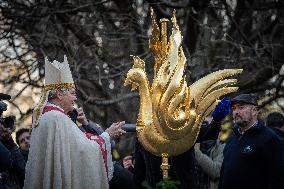 Notre-Dame Rooster Blessing Ceremony - Paris