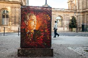 Robert Badinter Portrait in front of The Senate - Paris