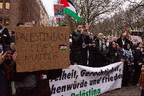 Pro Palestine Demo Continues In Duesseldorf