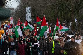 Pro Palestine Demo Continues In Duesseldorf