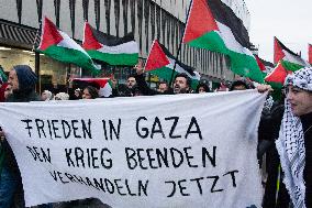 Pro Palestine Demo Continues In Duesseldorf