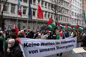 Pro Palestine Demo Continues In Duesseldorf