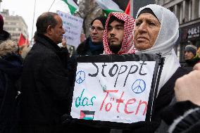 Pro Palestine Demo Continues In Duesseldorf