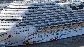 China First Large Cruise Ship Adora Magic City in Shanghai