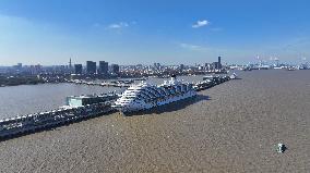 China First Large Cruise Ship Adora Magic City in Shanghai