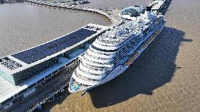 China First Large Cruise Ship Adora Magic City in Shanghai