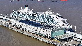 China First Large Cruise Ship Adora Magic City in Shanghai