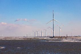 Coastal Wind Power Installations in Weifang