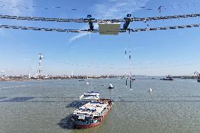 The Longtan Yangtze River Bridge Under Construction in Nanjing