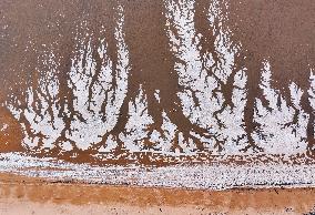 Ice Phenomenon at Lianyungang Seaside