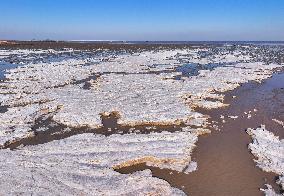 Ice Phenomenon at Lianyungang Seaside