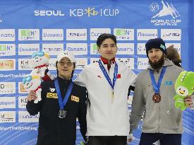 (SP)SOUTH KOREA-SEOUL-ISU WORLD CUP SHORT TRACK SPEED SKATING-MEN'S 500M