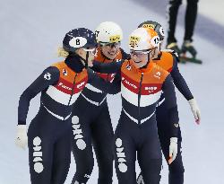 (SP)SOUTH KOREA-SEOUL-ISU WORLD CUP SHORT TRACK SPEED SKATING-WOMEN'S 3000M RELAY