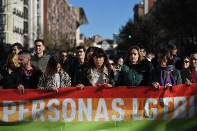 Rally in defense of the LGTBI and Trans Law of the Community of Madrid