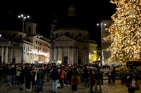 Christmas Atmosphere In Rome