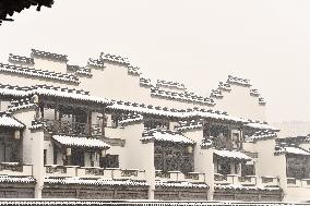 The Confucius Temple Snow Sceneric in Nanjing