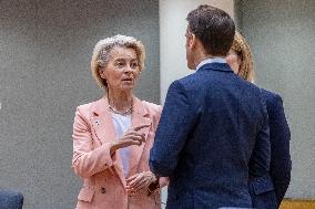 Emmanuel Macron President Of France At The European Council