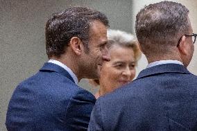 Emmanuel Macron President Of France At The European Council