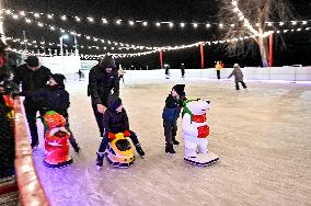 Open-air skating rink opens in Zaporizhzhia