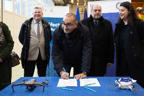 Hand-over of 142 drones to the Paris Police - Issy Les Moulineaux