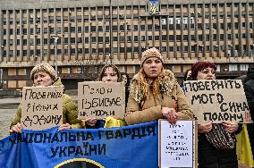 Action in support of captured Mariupol defenders held in Zaporizhzhia