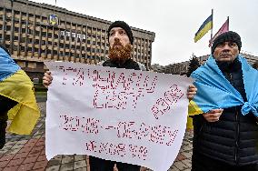 Action in support of captured Mariupol defenders held in Zaporizhzhia