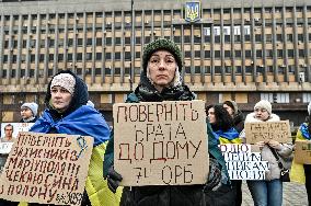 Action in support of captured Mariupol defenders held in Zaporizhzhia