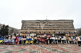 Action in support of captured Mariupol defenders held in Zaporizhzhia