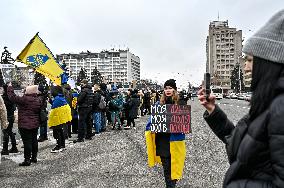 Action in support of captured Mariupol defenders held in Zaporizhzhia