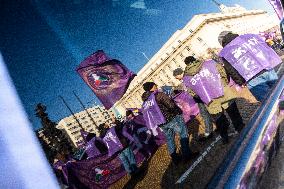 Protest And Motorcade In Sofia.