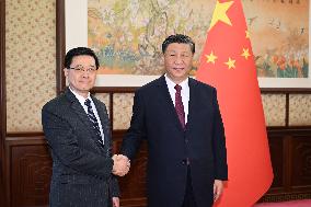 CHINA-BEIJING-XI JINPING-HKSAR-JOHN LEE-MEETING (CN)