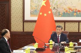 CHINA-BEIJING-XI JINPING-MACAO SAR-HO IAT SENG-MEETING (CN)