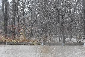 Trees Snapped, Park And Parking Lots Flooded In New Jersey