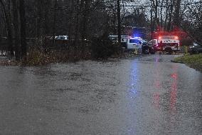 Trees Snapped, Park And Parking Lots Flooded In New Jersey