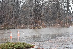 Trees Snapped, Park And Parking Lots Flooded In New Jersey