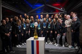 France's handball team players at Elysee - Paris
