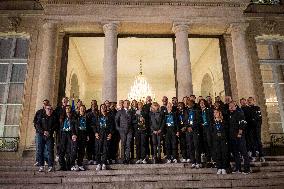France's handball team players at Elysee - Paris