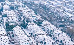 A Housing Project After Heavy Snow in Suqian
