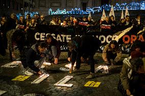 Ceasefire in Gaza Demonstration Held By Assopace Palestina