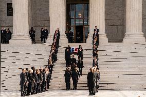 Late Justice Sandra Day O'Connor Lies In Repose In Supreme Court's