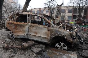 Aftermath of December 13 Russian missile attack on Kyiv