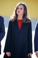 Queen Letizia Attends A Meeting - Madrid