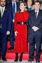 Queen Letizia Attends A Meeting - Madrid