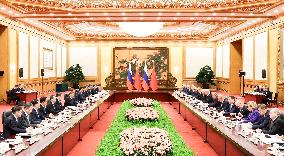 CHINA-BEIJING-LI QIANG-RUSSIAN PM-MEETING (CN)