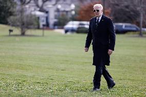 President Biden Arrives at the White House in Washington